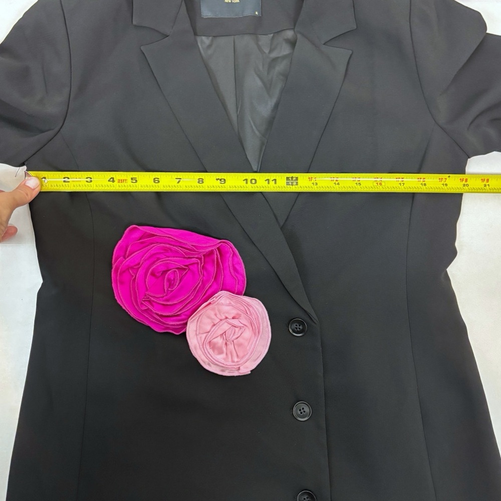 Amanda Uprichard Parnell With Silk Flowers Blazer Mini Dress Size XL - Picture 7 of 9